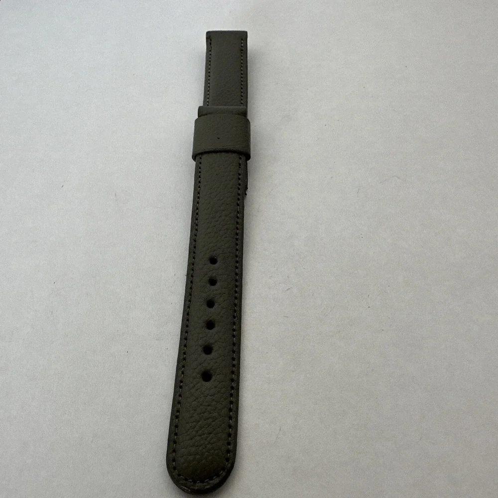 Champion Olive Green Buffalo Calf Leather Watch Strap Band Hand Finished Vintage